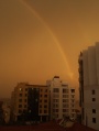 Rainbow over the hotels near Gaza Seaport