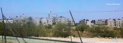 Apartment buildings in North Gaza