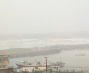 Dense fog at the Seaport 